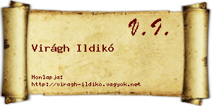 Virágh Ildikó névjegykártya
